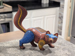 Badger Alebrije Figurine Handmade Home Decor, Mexican Folk Art Original Wood Sculpture, Carved Animal as Unique Gifts, Badger Statue