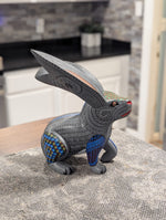 Rabbit Alebrije Art | Handmade Home Decor Folk Art from Oaxaca Mexico, Original Wood Sculpture, Carved Animals, Unique Rabbit