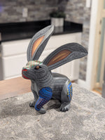 Rabbit Alebrije Art | Handmade Home Decor Folk Art from Oaxaca Mexico, Original Wood Sculpture, Carved Animals, Unique Rabbit
