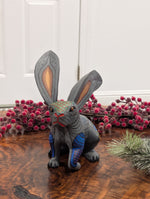 Rabbit Alebrije Art | Handmade Home Decor Folk Art from Oaxaca Mexico, Original Wood Sculpture, Carved Animals, Unique Rabbit