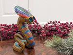 Snake Alebrije Fusion Art | Handmade Home Decor, Folk Art Original Wood Sculpture from Oaxaca Mexico, Unique Carved Animal Snake Statue
