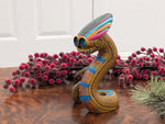Snake Alebrije Fusion Art | Handmade Home Decor, Folk Art Original Wood Sculpture from Oaxaca Mexico, Unique Carved Animal Snake Statue
