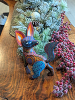 Fox Alebrije Mexican Art of Oaxaca Mexico, Handmade Home Decor Original Wood Sculpture, Unique Carved Animal Statue, Fox Sculpture Art