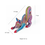 Handmade Oaxacan Alebrije Skunk Figurine | Hand-Carved & Hand Painted Mexican Folk Art Wood Animal Decor