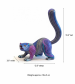 Handmade Oaxacan Coati Alebrije Figurine | Hand Painted Mexican Folk Art | Copal Wood Carving Sculpture