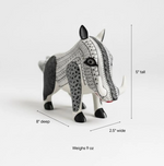 Handmade Oaxacan Alebrije Warthog Figurine | Hand Painted Mexican Folk Art | Copal Wood Carving Sculpture