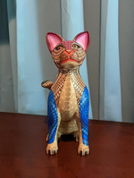 Cat Fusion Alebrije Figurine, Handmade Home Decor, Folk Art from Oaxaca Mexico, Original Wood Sculpture, Carved Animals, Unique Cat Statue