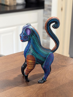 Monkey Alebrije is Genuine Mexican Folk Art | Vibrant Handcraftsmanship on this Oaxacan Wood Carving is Superb, Collectible Home Decor