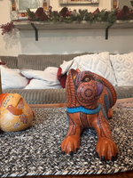 Cat Alebrije is Genuine Mexican Folk Art | Vibrant Handcraftsmanship on this Oaxacan Wood Carving is Superb, Collectible Home Decor
