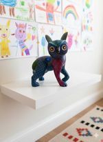 Fusion Owl Alebrije Figurine Handmade Home Decor, Folk Art from Oaxaca Mexico, Original Wood Sculpture Unique Fusion Statue Gift