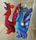 Rooster Alebrije Figurines, Handmade Home Decor, Folk Art Oaxaca Mexico, Original Wood Sculpture, Animal Carvings, Unique Gift, Roosters (2)