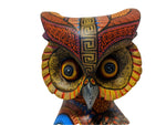 Alebrije Owl Figurine, Handmade Home Decor, Fine Folk Art of Oaxaca Mexico, Original Wood Sculpture, Carved Animal, Unique Gifts, Owl Statue