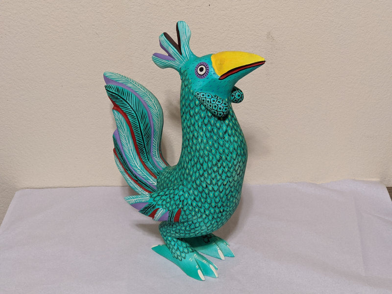 Rooster Alebrije Figurine, Handmade Home Decor, Folk Art Oaxaca Mexico, Original Wood Sculpture, Carved Animal, Unique Gifts, Rooster Statue
