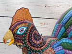 Rooster Alebrije Figurine, Handmade Home Decor, Oaxaca Mexico Folk Art, Original Wood Sculpture, Carved Animal, Unique Gifts, Rooster Statue