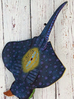 Stingray Alebrije Figurine, Handmade Home Decor, Oaxaca Mexico FolkArt, Original Wood Sculpture, Carved Animal, Unique Gift, Stingray Statue