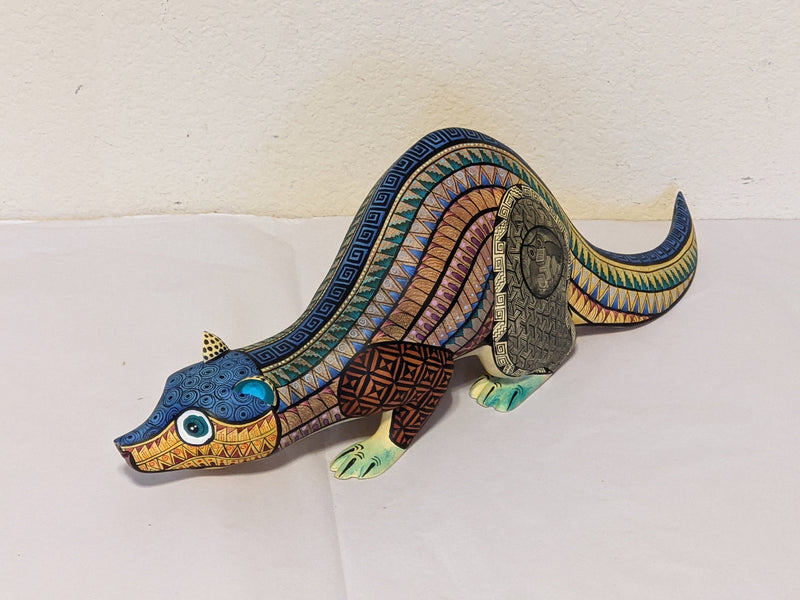 Possum Alebrije, Oaxaca Mexico Folk Art, Handmade Home Decor, Original Wood Sculpture, Carved Animal, Unique Gift, Original