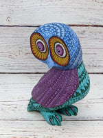Owl Alebrije Figurine, Handmade Home Decor, Folk Art from Oaxaca Mexico, Original Wood Sculpture, Carved Animals, Unique Owl Statue Gift