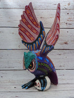 Owl Alebrije, Oaxaca Mexico Folk Art, Handmade Home Decor, Original Wood Sculpture, Carved Animal, Unique Owl Gift, Geniune Original