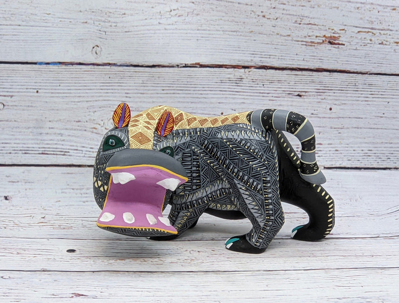 Hippo Alebrije, Oaxaca Mexico Folk Art, Handmade Home Decor, Original Wood Sculpture, Carved Animal, Unique Hippo Gift, Genuine Original