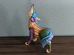 Wolf Alebrije Figurine, Handmade Home Decor, Folk Art from Oaxaca Mexico, Original Wood Sculpture, Carved Animals, Unique Wolf Statue Gift