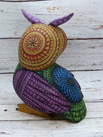 Owl Alebrije Figurine, Handmade Home Decor, Folk Art from Oaxaca Mexico, Original Wood Sculpture, Carved Animals, Unique Owl Statue Gift