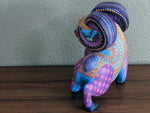 Ram Alebrije Figurine, Handmade Home Decor, Folk Art from Oaxaca Mexico, Original Wood Sculpture, Carved Animals, Unique Ram Statue Gift