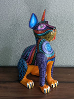 Dog Alebrije Figurine, Handmade Home Decor, Folk Art from Oaxaca Mexico, Original Wood Sculpture, Carved Animals, Unique Dog Statue Gift