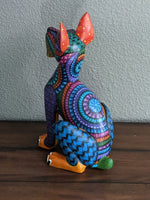 Dog Alebrije Figurine, Handmade Home Decor, Folk Art from Oaxaca Mexico, Original Wood Sculpture, Carved Animals, Unique Dog Statue Gift