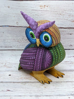 Owl Alebrije Figurine, Handmade Home Decor, Folk Art from Oaxaca Mexico, Original Wood Sculpture, Carved Animals, Unique Owl Statue Gift