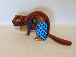 Beaver Alebrije, Repaired, Oaxaca Mexico Folk Art, Handmade Home Decor, Original Wood Sculpture, Carved Animal, Unique Gift Geniune Original