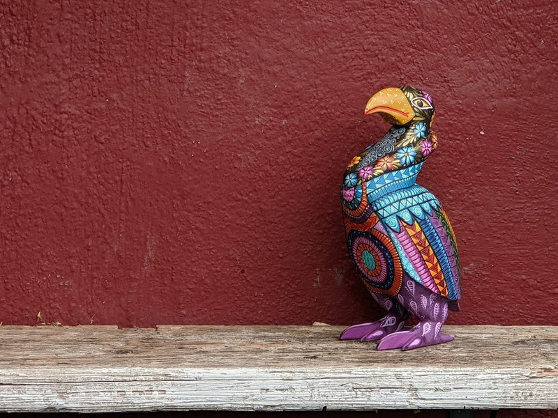 Vulture Alebrije, Oaxaca Mexico Folk Art, Handmade Home Decor, Original Wood Sculpture, Carved Animal, Unique Gift, Genuine Original