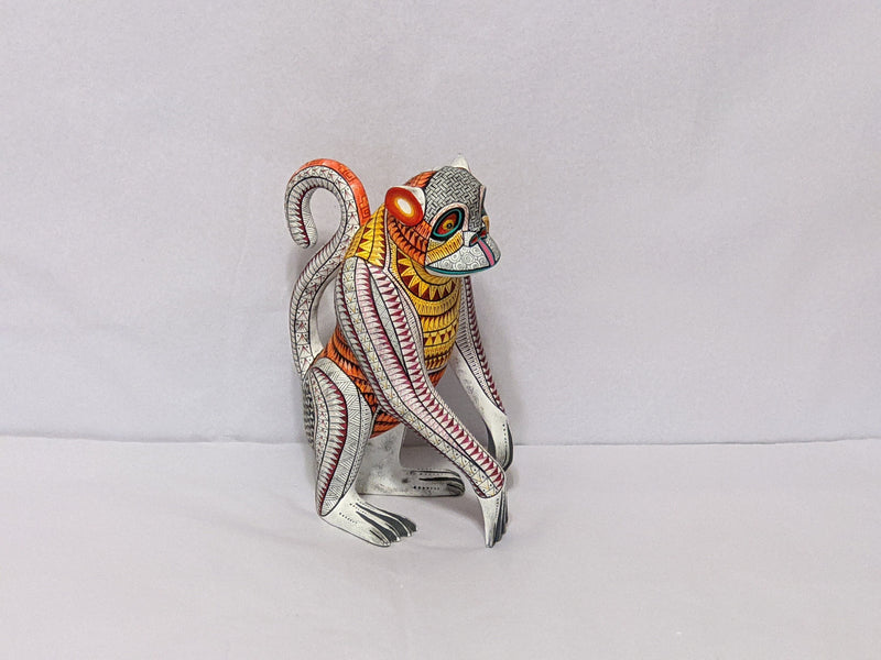 Monkey Alebrije Figurine, Handmade Home Decor, Folk Art from Oaxaca Mexico, Original Wood Sculpture, Carved Animals, Unique Monkey Gift