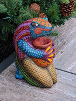 Frog Alebrije Art, Handmade Folk Art from Oaxaca Mexico, Original Wood Sculpture, Carved Animal Home Decor, Unique Frog Statue Gift