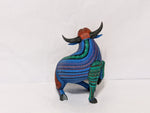 Bull Alebrije Figurine, Handmade Home Decor, Folk Art from Oaxaca Mexico, Original Wood Sculpture, Carved Animals, Unique Bull Statue Gift