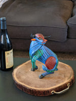 Bull Alebrije Figurine, Handmade Home Decor, Folk Art from Oaxaca Mexico, Original Wood Sculpture, Carved Animals, Unique Bull Statue Gift