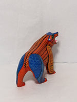 Bear Alebrije Figurine, Handmade Home Decor, Folk Art from Oaxaca Mexico, Original Wood Sculpture, Carved Animals, Unique Bear Statue Gift