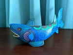 Shark Alebrije Figurine, Handmade Home Decor, Oaxaca Mexico FolkArt, Original Wood Sculpture, Carved Animal, Unique Gift, Shark Statue