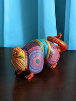 Armadillo Fusion Alebrije, Oaxaca Mexican Folk Art, Handmade Home Decor, Original Wood Sculpture, Carved Animal, Unique Alebrije Gift