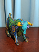 Bull Alebrije, Oaxaca Mexico Folk Art, Handmade Home Decor, Original Wood Sculpture, Carved Animal, Unique Genuine Original