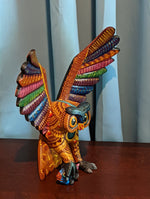 Owl Alebrije, Oaxaca Mexico Folk Art, Handmade Home Decor, Original Wood Sculpture, Carved Animal, Unique Gift, Genuine Original