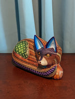 Fox Alebrije Figurine, Handmade Home Decor, Folk Art from Oaxaca Mexico, Original Wood Sculpture, Carved Animals, Unique Fox Statue