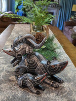 Opossum Alebrijes, Artesania Mexicana, Oaxacan Art, Animal Wood Carving, Mexican Alebrije Gift Idea, Handmade Alebrije Family of 3 Opossums