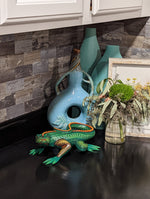 Lizard Alebrije, Artesania Mexicana, Oaxacan Art, Animal Wood Carving, Mexican Alebrije Gift Idea, Handmade Lizard Alebrije