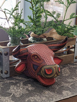 Bull Alebrije, Artesania Mexicana, Oaxacan Art, Animal Wood Carving, Mexican Alebrije Gift Idea, Handmade Alebrije Bull Head Home Decor