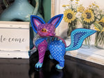 Fox Alebrije Art, Mexican Art of Oaxaca Mexico, Handmade Home Decor, Original Wood Sculpture, Unique Carved Animal Statue, Fox Sculpture Art
