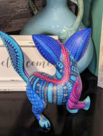 Fox Alebrije Art, Mexican Art of Oaxaca Mexico, Handmade Home Decor, Original Wood Sculpture, Unique Carved Animal Statue, Fox Sculpture Art