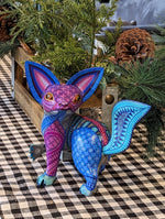 Fox Alebrije Art, Mexican Art of Oaxaca Mexico, Handmade Home Decor, Original Wood Sculpture, Unique Carved Animal Statue, Fox Sculpture Art