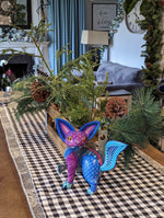 Fox Alebrije Art, Mexican Art of Oaxaca Mexico, Handmade Home Decor, Original Wood Sculpture, Unique Carved Animal Statue, Fox Sculpture Art