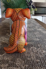 Bulldog Alebrije Art, Mexican Wood Carving Home Decor, Handmade Animal Sculpture & Mexican Folk Art, Dog Alebrije