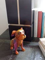 Bulldog Alebrije Art, Mexican Wood Carving Home Decor, Handmade Animal Sculpture & Mexican Folk Art, Dog Alebrije